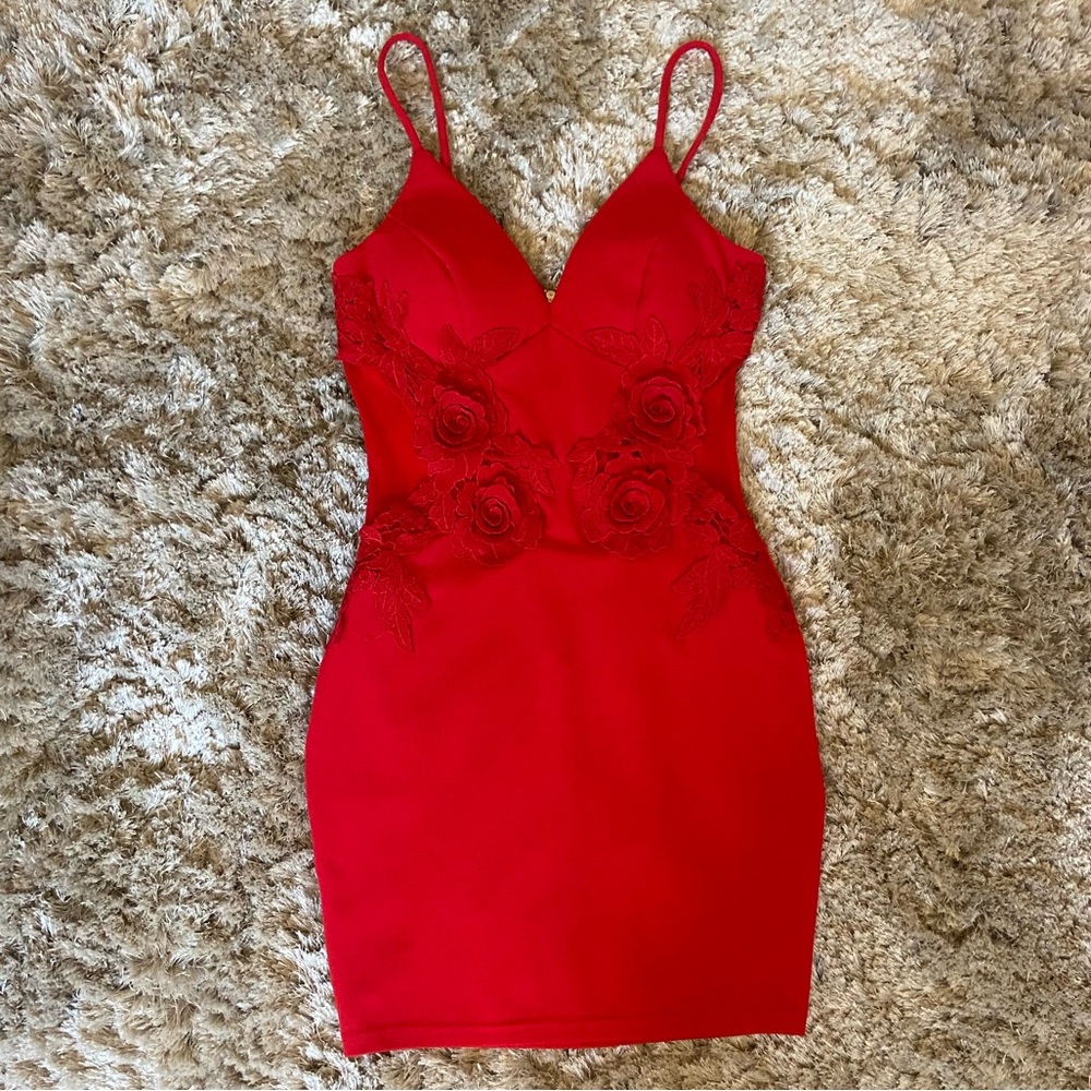 Red Bodycon Mini Dress!